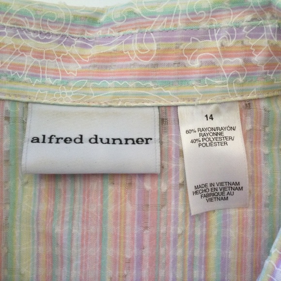 Alfred Dunner Snap Front 3/4 Sleeve Blouse - Picture 4 of 6